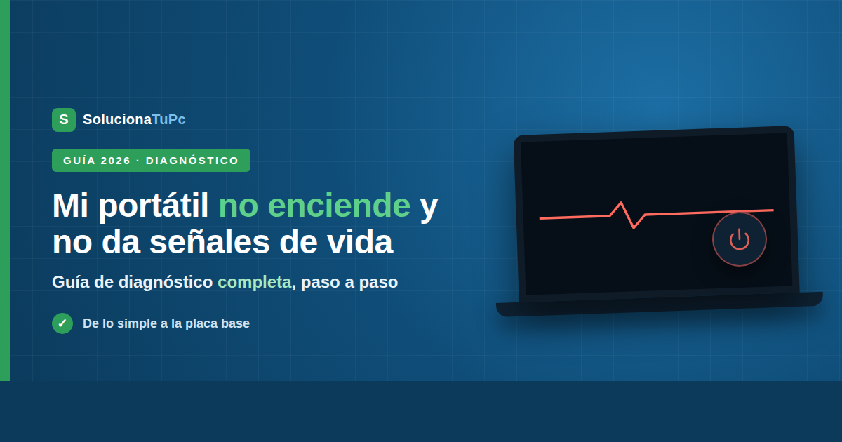 Mi portátil no enciende y no da señales de vida