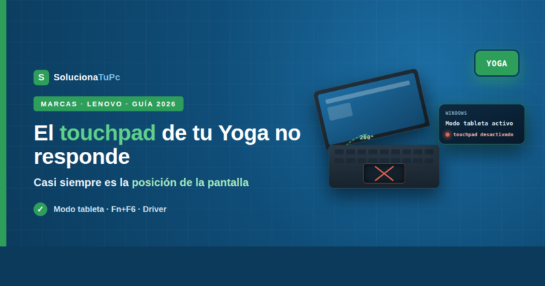 El touchpad de mi Lenovo Yoga no responde: soluciones