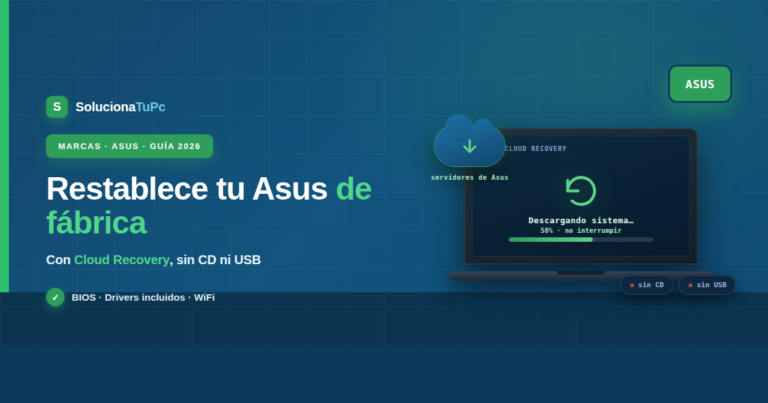Cómo restablecer de fábrica un portátil Asus sin perder Windows