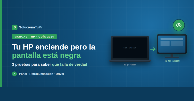 Portátil HP con la pantalla negra al encender: soluciones