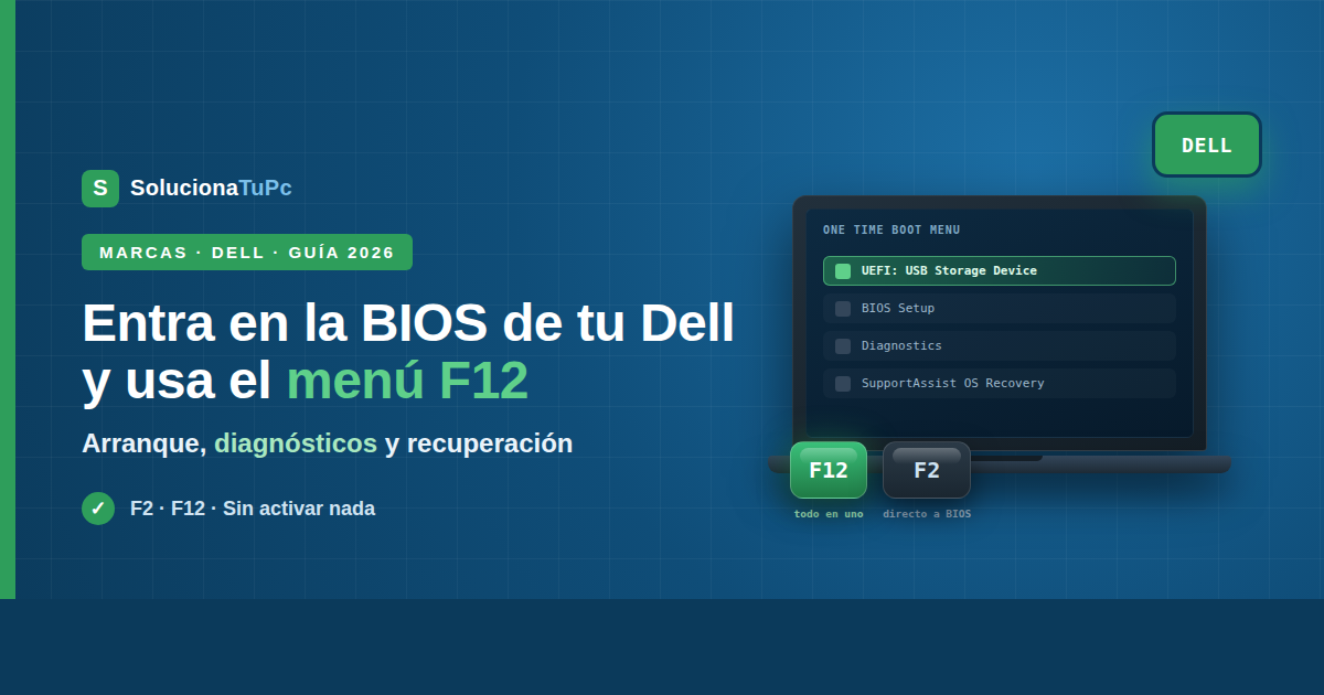 Cómo entrar en la BIOS de un Dell Inspiron (F2) y qué tocar