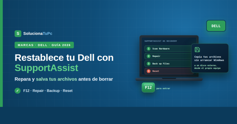Cómo restablecer de fábrica un Dell con SupportAssist