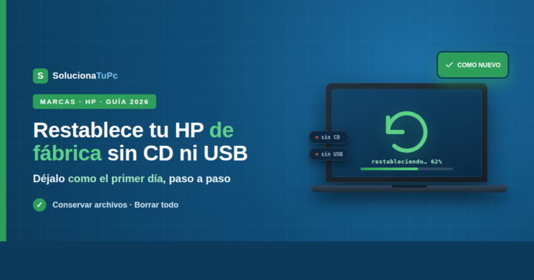 Cómo restablecer de fábrica un portátil HP sin CD ni USB