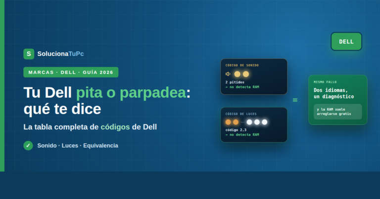 Códigos de pitidos y luces en un portátil Dell: qué significan