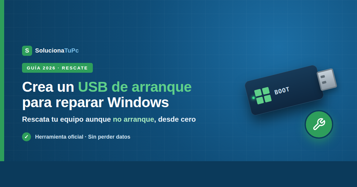 Cómo crear un USB de arranque para reparar Windows desde cero
