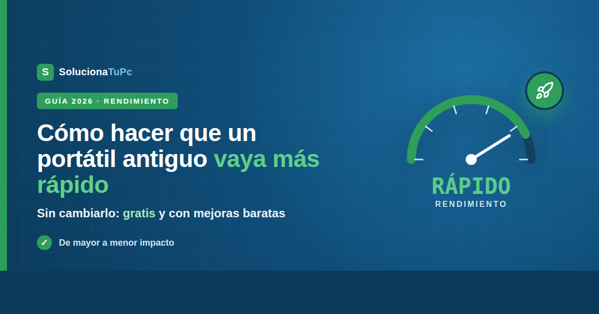 Cómo hacer que un portátil antiguo vaya más rápido sin cambiarlo