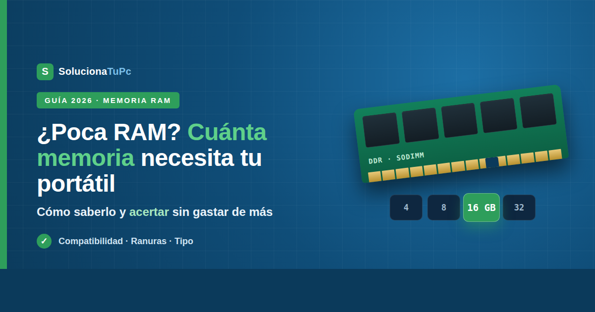 ¿Poca RAM? Cómo saber cuánta memoria necesita tu portátil