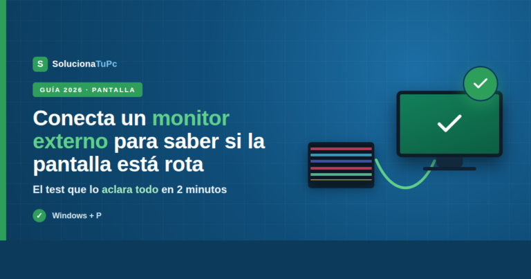 Conectar el portátil a un monitor externo para saber si la pantalla está rota
