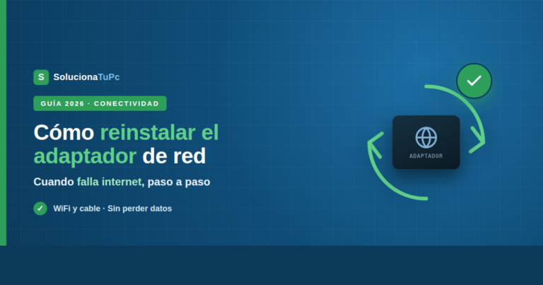 Cómo reinstalar el adaptador de red en Windows cuando falla internet