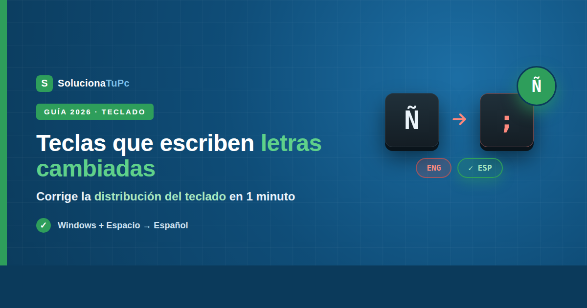 Teclas que escriben letras cambiadas: cómo corregir la distribución del teclado