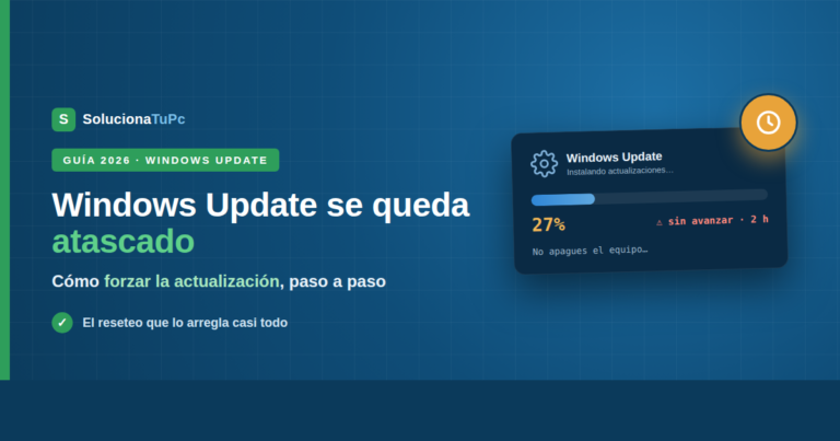 Windows Update se queda atascado: cómo forzar la actualización