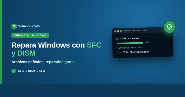 Cómo comprobar y reparar archivos dañados de Windows con SFC y DISM